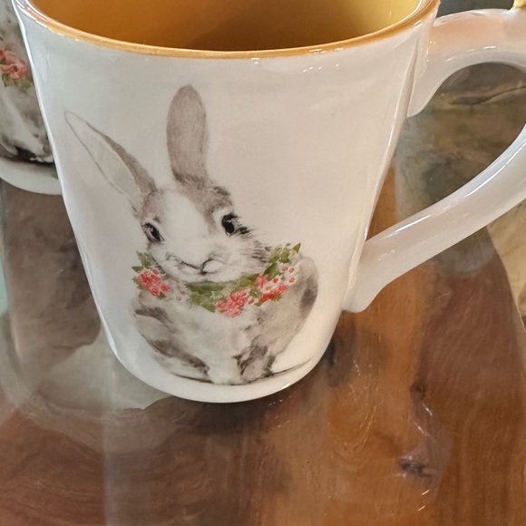 Pier 1 Easter 🐣 4 coffee mugs and matching 4 bowls - Picture 3 of 16